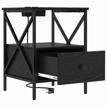 Nachttisch Schwarze Eiche 41,5 x 40,5 x 55 cm Holzwerkstoff