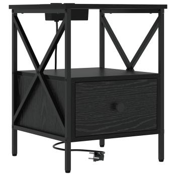 Nachttisch 2 pcs Schwarze Eiche 41,5 x 40,5 x 55 cm