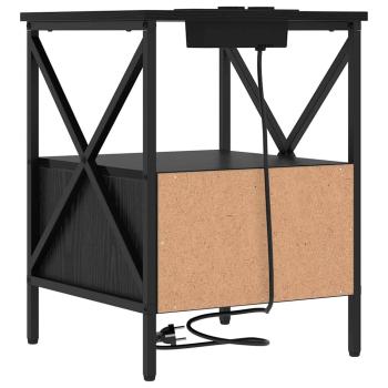 Nachttisch 2 pcs Schwarze Eiche 41,5 x 40,5 x 55 cm