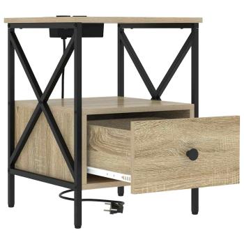 ARDEBO.de - Nachttisch 2 pcs Sonoma Eiche 41,5 x 40,5 x 55 cm Holzwerkstoff