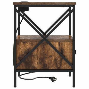 Nachttisch 2 pcs Räuchereiche 41,5 x 40,5 x 55 cm Holzwerkstoff