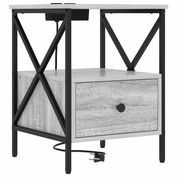 Nachttisch Grau Sonoma 41,5 x 40,5 x 55 cm Holzwerkstoff