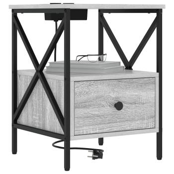 Nachttisch Grau Sonoma 41,5 x 40,5 x 55 cm Holzwerkstoff