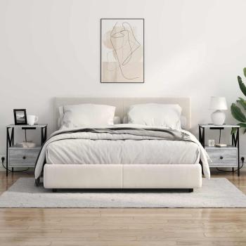 Nachttisch 2 pcs Grau Sonoma 41,5 x 40,5 x 55 cm Holzwerkstoff