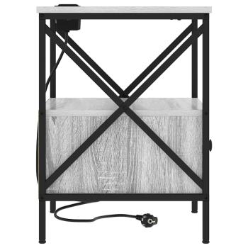 Nachttisch 2 pcs Grau Sonoma 41,5 x 40,5 x 55 cm Holzwerkstoff