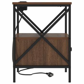 Nachttisch 2 stk. Braun Eichen-Optik 41,5 x 40,5 x 55 cm