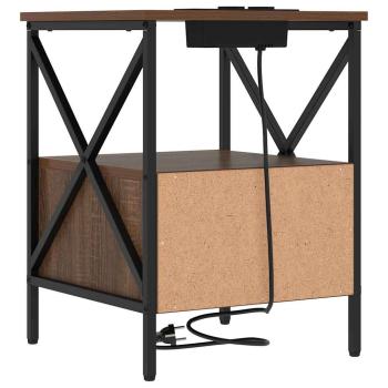 Nachttisch 2 pcs Braune Eiche 41,5 x 40,5 x 55 cm Holzwerkstoff