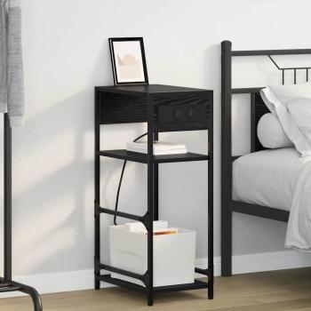 ARDEBO.de - Nachttisch Schwarze Eiche 40 x 27 x 76 cm Holzwerkstoff