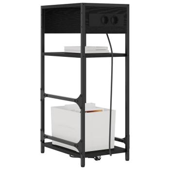 Nachttisch Schwarze Eiche 40 x 27 x 76 cm Holzwerkstoff