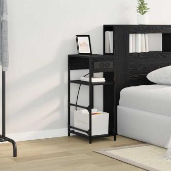 Nachttisch Schwarze Eiche 40 x 27 x 76 cm Holzwerkstoff