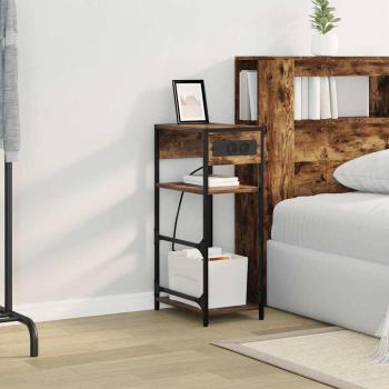 Nachttisch Räuchereiche 40 x 27 x 76 cm Holzwerkstoff