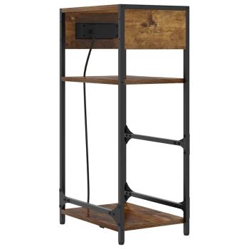 Nachttisch Räuchereiche 40 x 27 x 76 cm Holzwerkstoff