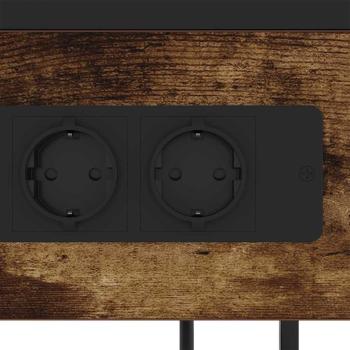 Nachttisch Räuchereiche 40 x 27 x 76 cm Holzwerkstoff