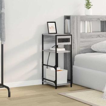 Nachttisch Grau Sonoma 40 x 27 x 76 cm Holzwerkstoff