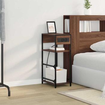 Nachttisch Braune Eiche 40 x 27 x 76 cm Holzwerkstoff