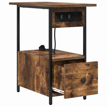 Nachttisch Räuchereiche 60 x 30 x 61 cm Holzwerkstoff