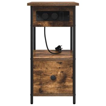 Nachttisch Räuchereiche 60 x 30 x 61 cm Holzwerkstoff