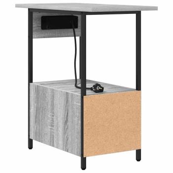 Nachttisch Grau Sonoma 60 x 30 x 61 cm Holzwerkstoff