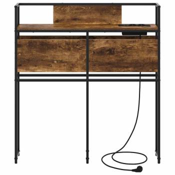 Stauraum-Kopfteil mit Kopfteil mit Speicher Räuchereiche 80 cm Holzwerkstoff