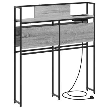 Stauraum-Kopfteil mit Kopfteil mit Speicher Grau Sonoma 80 cm Holzwerkstoff