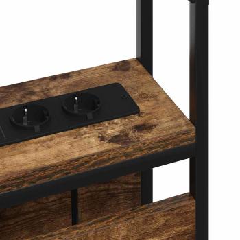 Stauraum-Kopfteil Räuchereiche 120 cm Holzwerkstoff