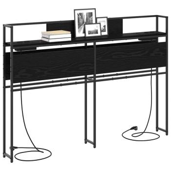Stauraum-Kopfteil Schwarze Eiche 135 cm Holzwerkstoff