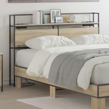 ARDEBO.de - Stauraum-Kopfteil Sonoma Eiche 135 cm Holzwerkstoff