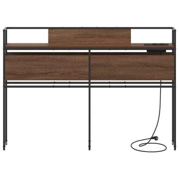 Stauraum-Kopfteil Braune Eiche 135 cm Holzwerkstoff