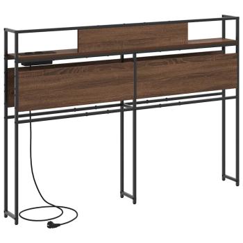 Stauraum-Kopfteil Braune Eiche 135 cm Holzwerkstoff