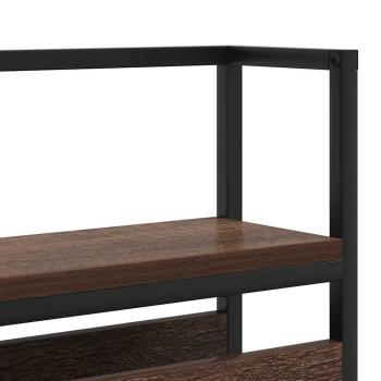 Stauraum-Kopfteil Braune Eiche 135 cm Holzwerkstoff