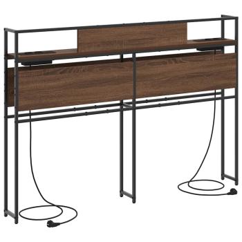 Stauraum-Kopfteil Braune Eiche 150 cm Holzwerkstoff