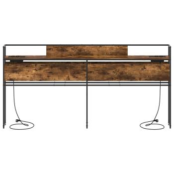 Stauraum-Kopfteil Räuchereiche 180 cm Holzwerkstoff