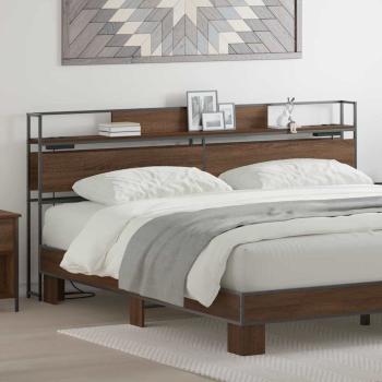 ARDEBO.de - Stauraum-Kopfteil Braune Eiche 180 cm Holzwerkstoff