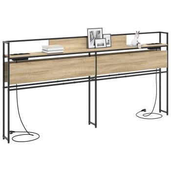Stauraum-Kopfteil Sonoma Eiche 200 cm Holzwerkstoff