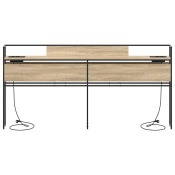 Stauraum-Kopfteil Sonoma Eiche 200 cm Holzwerkstoff