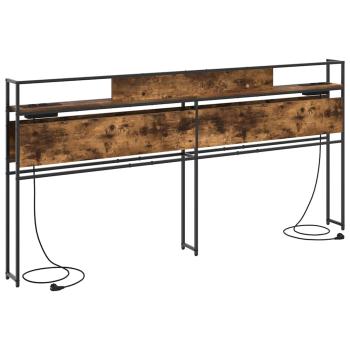 Stauraum-Kopfteil Räuchereiche 200 cm Holzwerkstoff