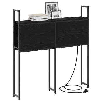 Stauraum-Kopfteil Schwarze Eiche 75 cm Holzwerkstoff