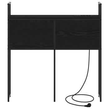 Stauraum-Kopfteil Schwarze Eiche 75 cm Holzwerkstoff