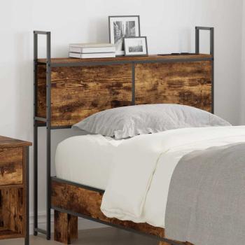 ARDEBO.de - Stauraum-Kopfteil mit Kopfteil mit Speicher Räuchereiche 75 cm Holzwerkstoff