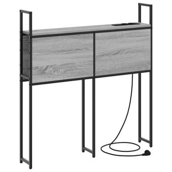 Stauraum-Kopfteil mit Kopfteil mit Speicher Grau Sonoma 75 cm Holzwerkstoff