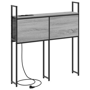 Stauraum-Kopfteil mit Kopfteil mit Speicher Grau Sonoma 75 cm Holzwerkstoff