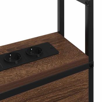 Stauraum-Kopfteil mit Kopfteil mit Speicher Braune Eiche 80 cm Holzwerkstoff