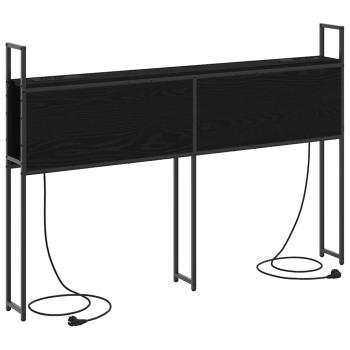 Stauraum-Kopfteil Schwarze Eiche 120 cm Holzwerkstoff