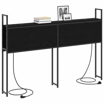 Stauraum-Kopfteil Schwarze Eiche 120 cm Holzwerkstoff