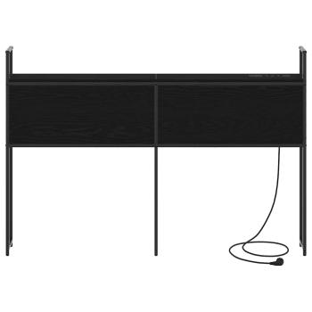 Stauraum-Kopfteil Schwarze Eiche 120 cm Holzwerkstoff