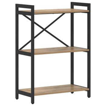 Bücherregal Eiche handwerklich 60 x 30 x 83 cm Holzwerkstoff