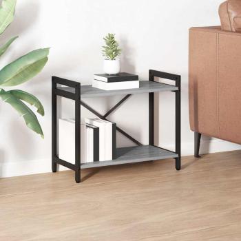 ARDEBO.de - Bücherregal Grau Sonoma 60 x 30 x 48,5 cm Holzwerkstoff