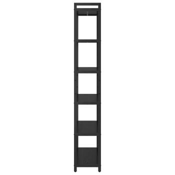 Bücherregal Schwarze Eiche 80 x 30 x 188 cm Holz und Stahl