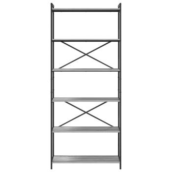 Bücherregal Grau Sonoma 80 x 30 x 188 cm Holzwerkstoff