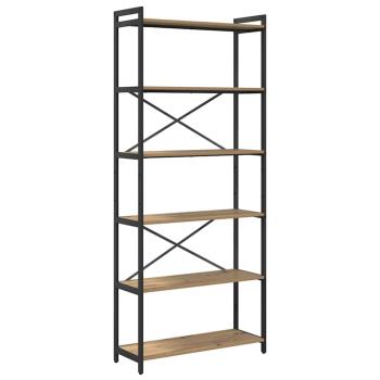 Bücherregal Eiche handwerklich 80 x 30 x 188 cm Holzwerkstoff
